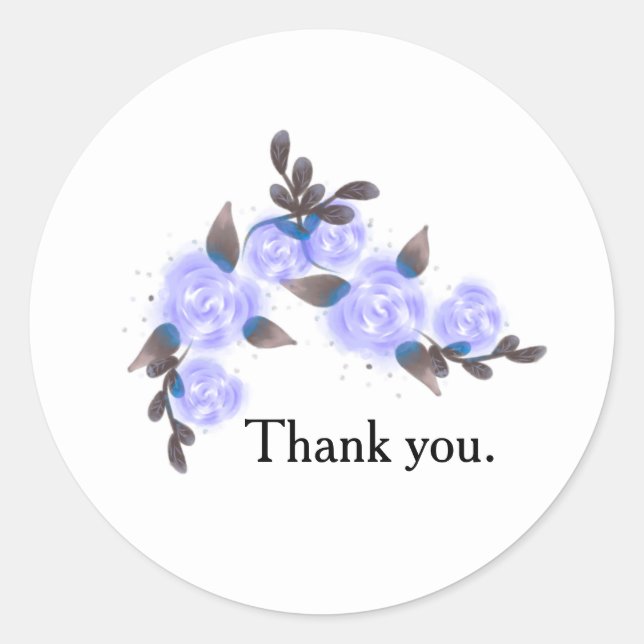 Minimalist Business Thank You Sticker (Vorderseite)