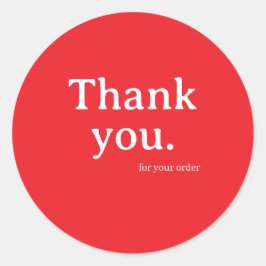 Minimalist Business Thank You Sticker