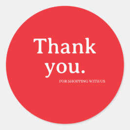 Minimalist Business Thank You Sticker