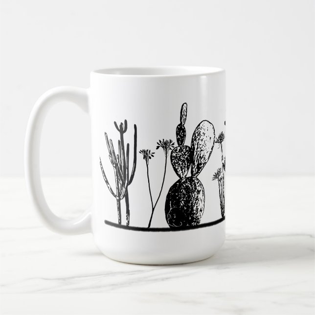 Minimalist Cactus Coffee Mug Kaffeetasse (Links)