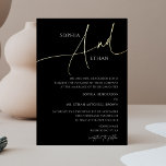 Minimalist Calligraphy Formal Black Wedding Folieneinladung<br><div class="desc">Introducing an enchanting wedding invitation that harmonizes timeless elegance with contemporary refinement. The couple's names take center stage in a sophisticated and classic serif font, exuding an air of grace and tradition. The richness of black provides a backdrop of formality and sophistication. In a delicate modern calligraphy, the word "And"...</div>