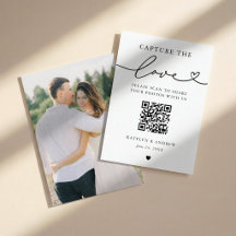 Minimalist Capture the Love QR-Foto-Herz