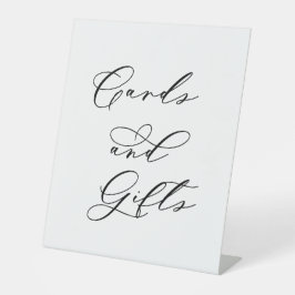 Minimalist Cards and Gifts Wedding Sign | Elegant  Sockelschild