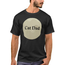 Minimalist Cat Dad Silhouette Mond Grafik T-Shirt