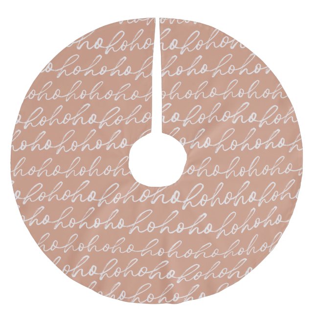 Minimalist Cheer with Cursive Whimsy Polyester Weihnachtsbaumdecke (Vorderseite)