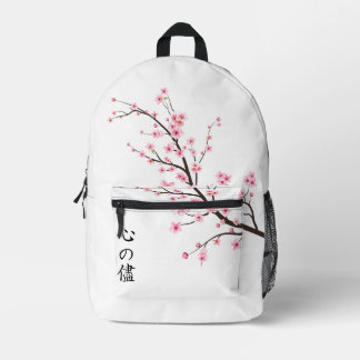 Minimalist Cherry Blossom Backpack Bedruckter Rucksack