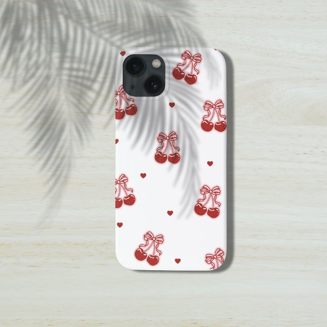 Minimalist Cherry Bow Phone Case iPhone/iPad case (Von Creator hochgeladen)