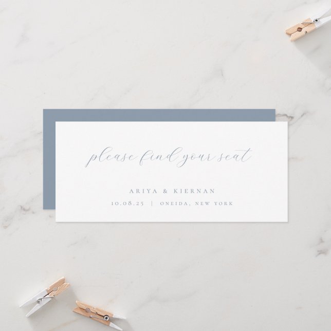 Minimalist Chic Wedding Table Seating Card Header Einladung (Vorderseite/Rückseite Beispiel)