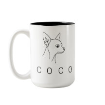 Minimalist Chihuahua One-Line-Kunst | Heritage Per