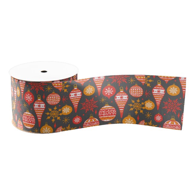 Minimalist Christmas Aesthetic Pattern - Holiday  Ripsband (Spule)