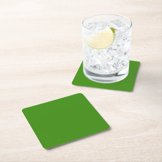 Minimalist Christmas Green Paper Coaster Design Rechteckiger Pappuntersetzer (Vor Ort)