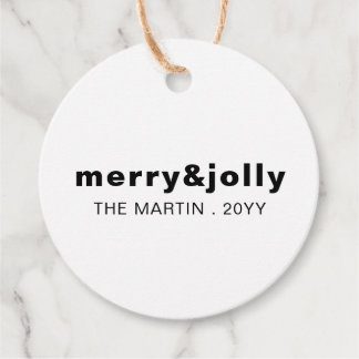 Minimalist Christmas Holiday Favor Tag Design Geschenkanhänger