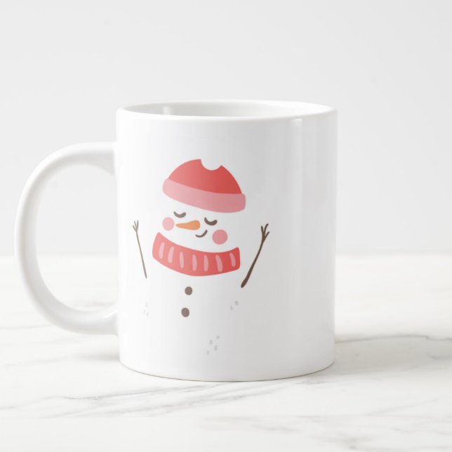 Minimalist Christmas Mug – Modern Holiday Coffee & Jumbo-Tasse (Links)