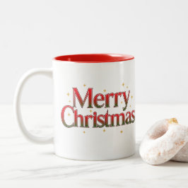 Minimalist Christmas Pine Tree Mug – Holiday Coffe Zweifarbige Tasse