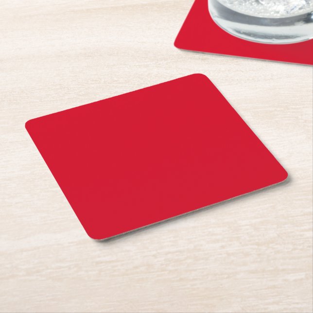 Minimalist Christmas Red Paper Coaster Design Rechteckiger Pappuntersetzer (angewinkelt)
