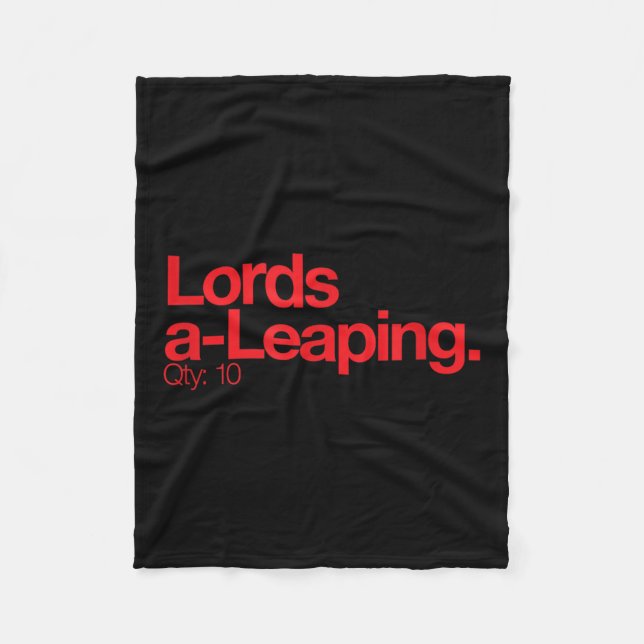 Minimalist Christmas T Shirt - Lords A Leang Q 10  Fleecedecke (Vorderseite)