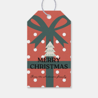 Minimalist christmas tree gift tags geschenkanhänger