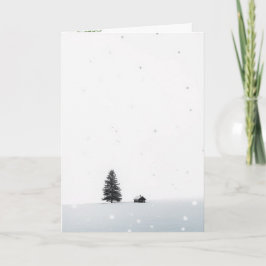 Minimalist Christmas Winter Scene Karte