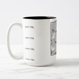 Minimalist City Map Mug EUROPE Zweifarbige Tasse