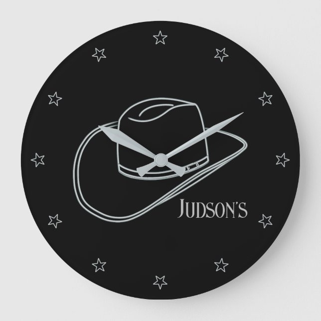Minimalist Classic Cowboy Lg. Wall Clock Große Wanduhr (Vorderseite)