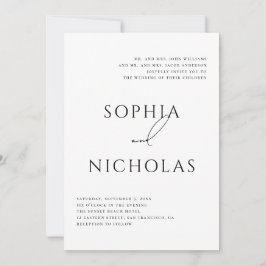 Minimalist Classic Wedding | Elegant Typography Einladung