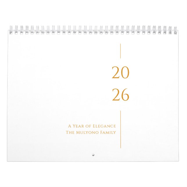Minimalist Clean Design Kalender (Titelbild)