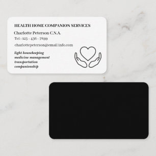 Minimalist CNA-Häusliche Gesundheitsbetreuerin  Visitenkarte