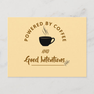 Minimalist Coffee Quote Postcard | Funny Good Inte Postkarte