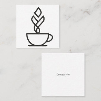 Minimalist Coffee Square Business Cards Quadratische Visitenkarte