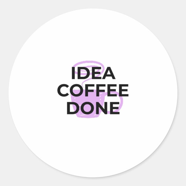 Minimalist Coffee Typography Quote Die-Cut Sticker (Vorderseite)