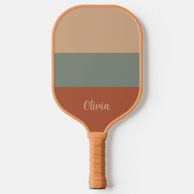 Minimalist Color BlockModern Boho Pickleball Schläger (Vorderseite)