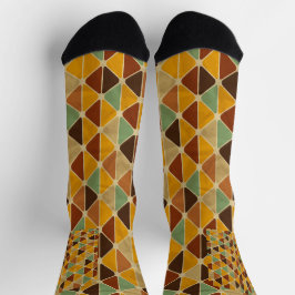 Minimalist Colorful Geometry–Fresh Stylish Pattern Socken
