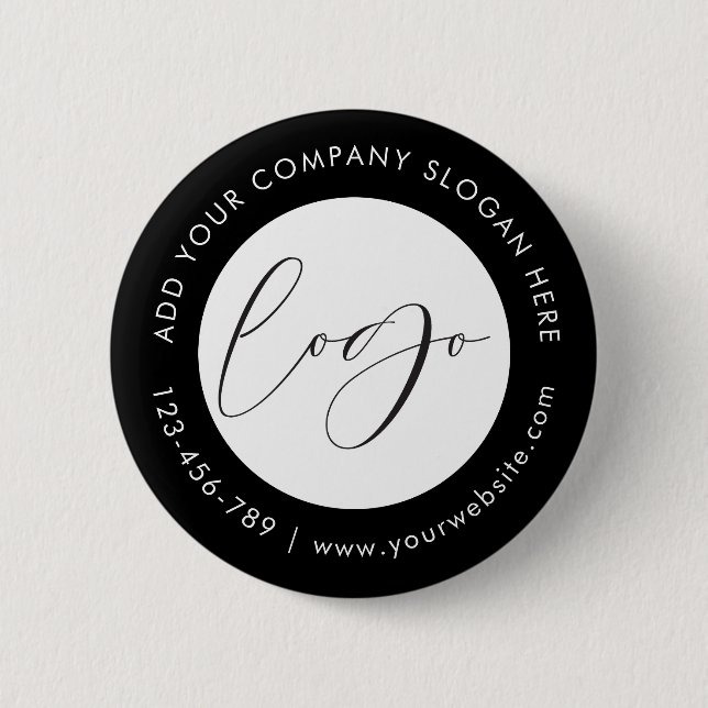 Minimalist Company Logo Corporate Promotional Gift Button (Vorderseite)