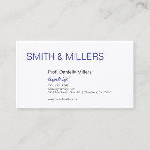 Minimalist Consultant Business Card with Geometric Visitenkarte