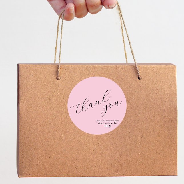 Minimalist Contemporary Business Thank You Runder Aufkleber (Von Creator hochgeladen)