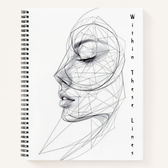 Minimalist Continuous Line Art Notebook Notizbuch (Vorderseite)