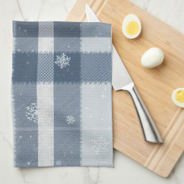 Minimalist Cool Gray Plaid Kitchen Towel – Neutral Geschirrtuch