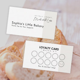 Minimalist Cottage Food Bakery Loyalty Reward Visitenkarte