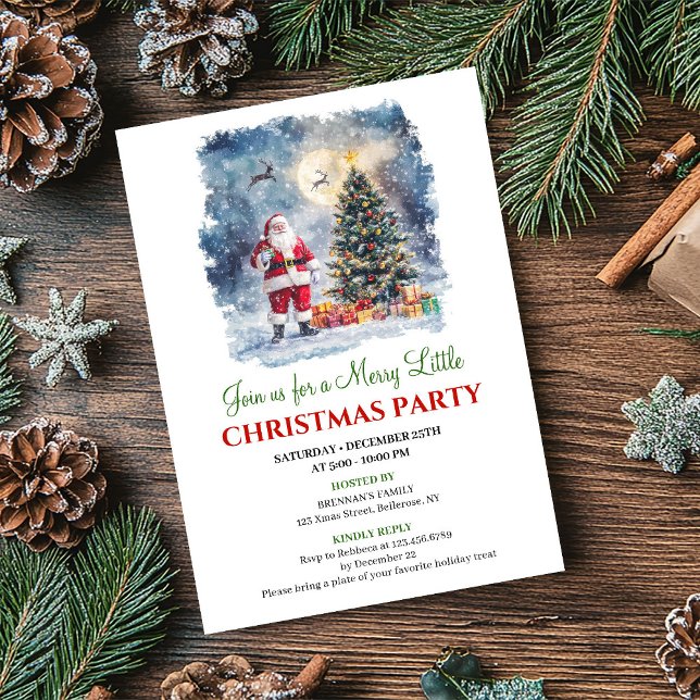 Minimalist Cozy Christmas Scene Digital Invitation Einladung (Minimalist Cozy Christmas Scene Digital Invitation)