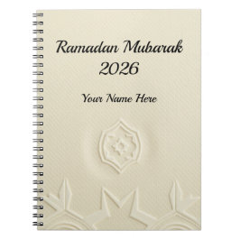 Minimalist Cream Linen Texture Ramadan Notizblock