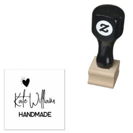 Minimalist Custom heart handmade by Gummistempel