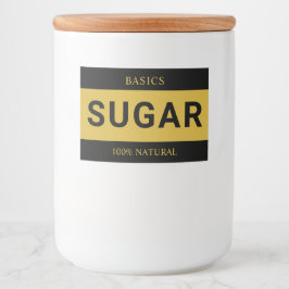 Minimalist Custom Sugar Label for Containers Lebensmitteletikett