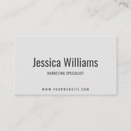 Minimalist Customizable Professional Gray Visitenkarte