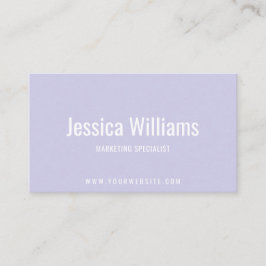 Minimalist Customizable Professional Lavender Visitenkarte