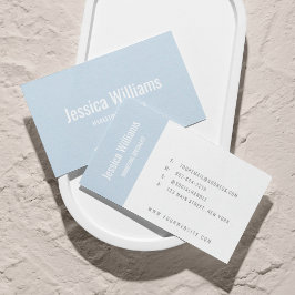 Minimalist Customizable Professional Light Blue Visitenkarte