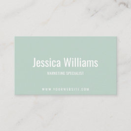 Minimalist Customizable Professional Pastel Green Visitenkarte