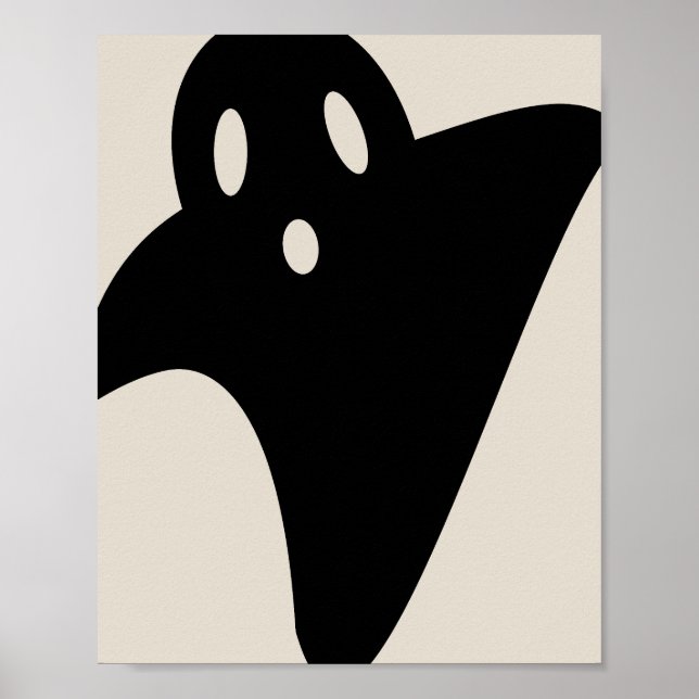 Minimalist cute ghost  poster (Vorne)