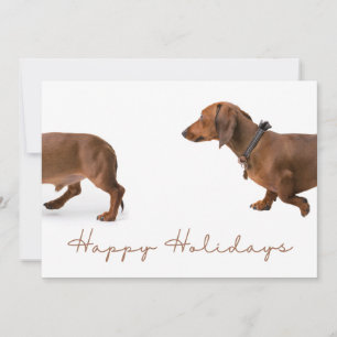 Minimalist Dachshund Weihnachtsgrüße Feiertagskarte