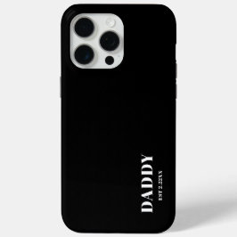 Minimalist Daddy Est Schwarz & Weiß Case-Mate iPhone Hülle