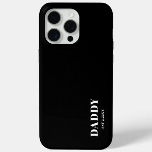 Minimalist Daddy Est Schwarz & Weiß Case-Mate iPhone Hülle